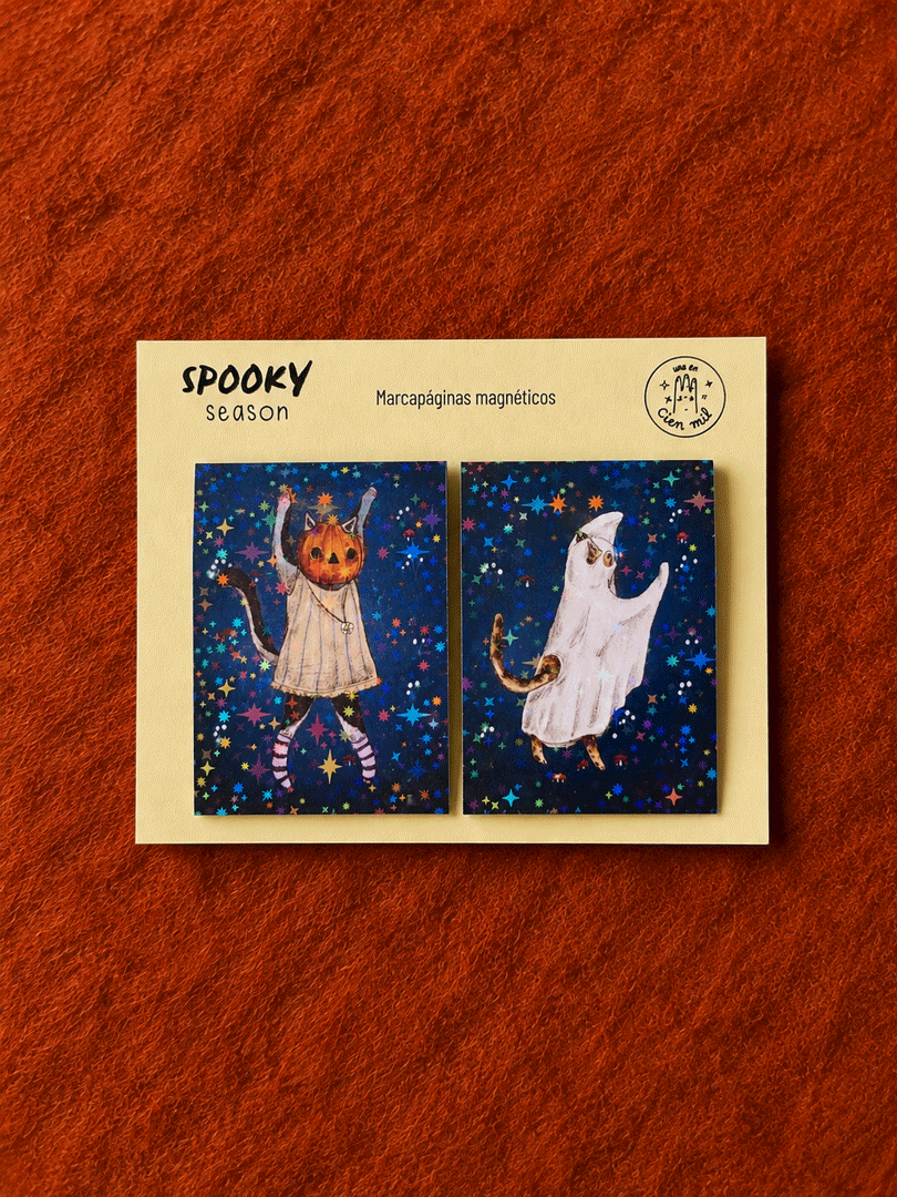 Marcapáginas Fantasma y Calabaza PACK X2