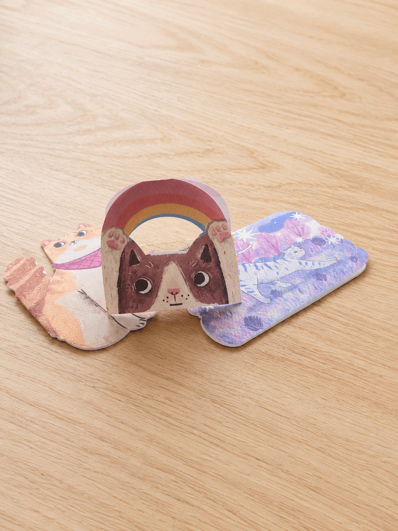 Tarjetas gatitos - Pack x4