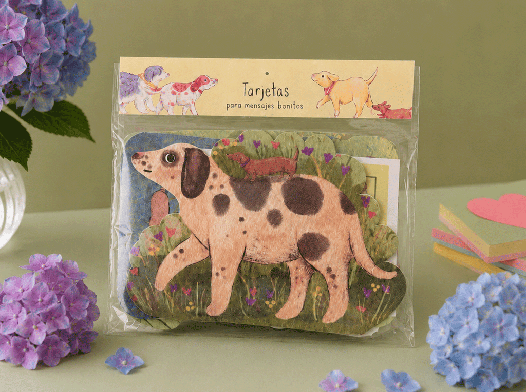 Tarjetas perritos - Pack x4