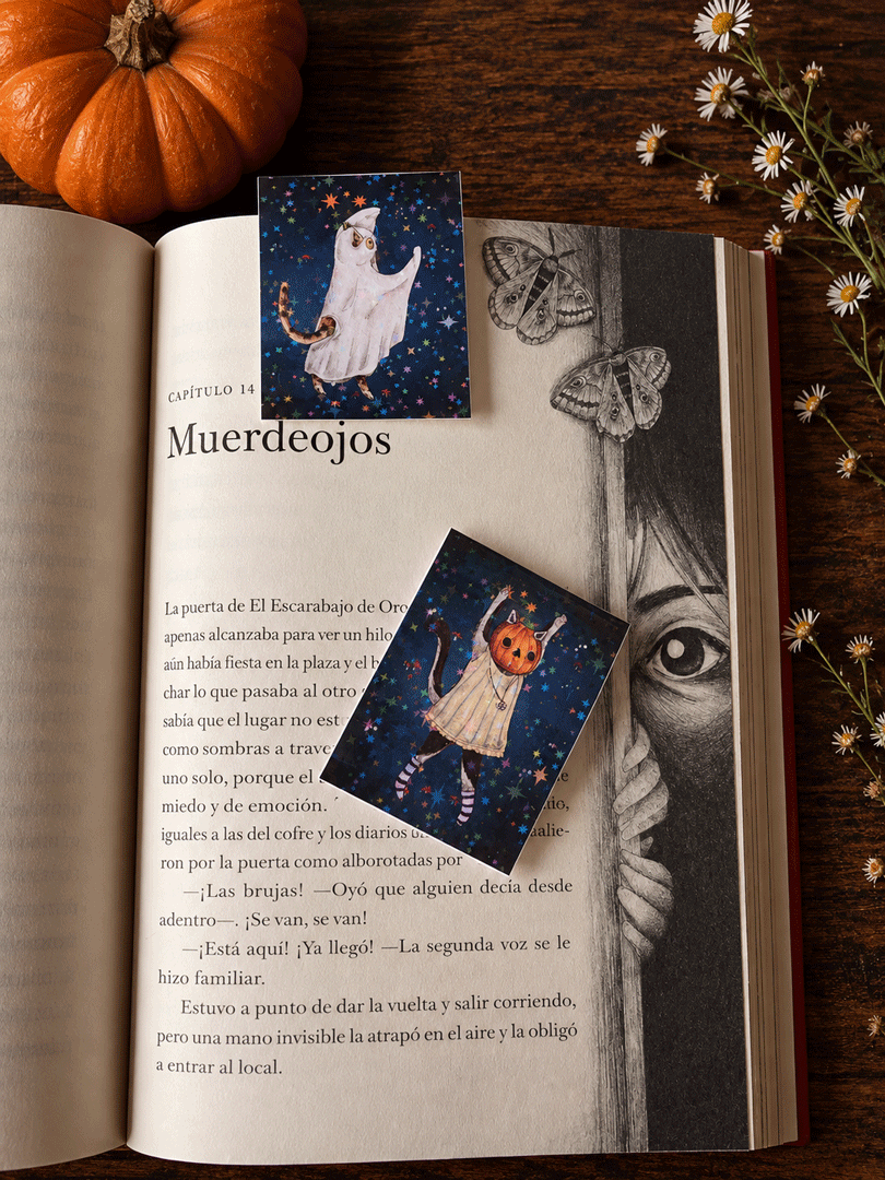 Marcapáginas Fantasma y Calabaza PACK X2