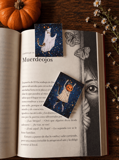 Marcapáginas Fantasma y Calabaza PACK X2