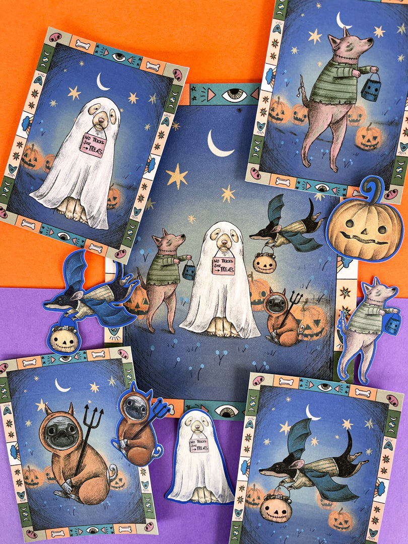 Spooky Dogs Mini Print - EDICIÓN LIMITADA