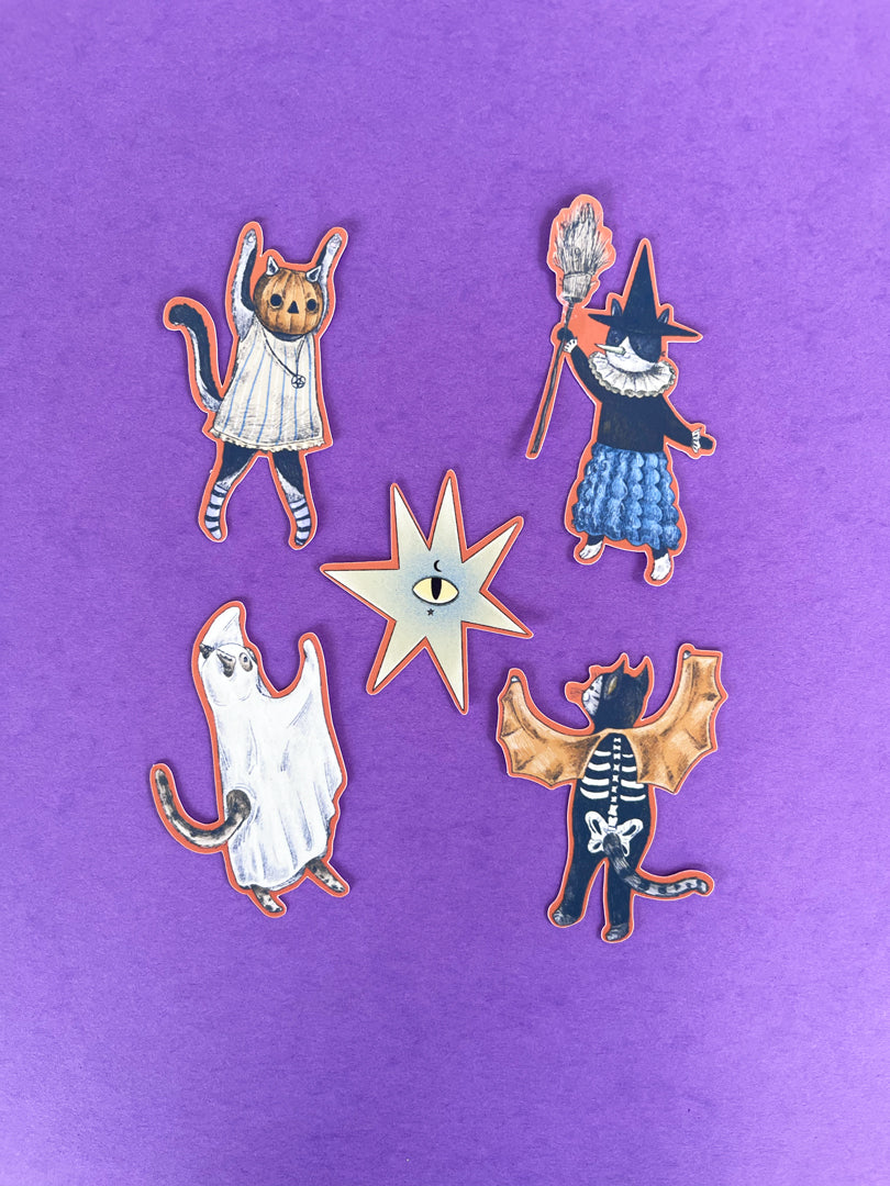 Spooky Cats Stickers