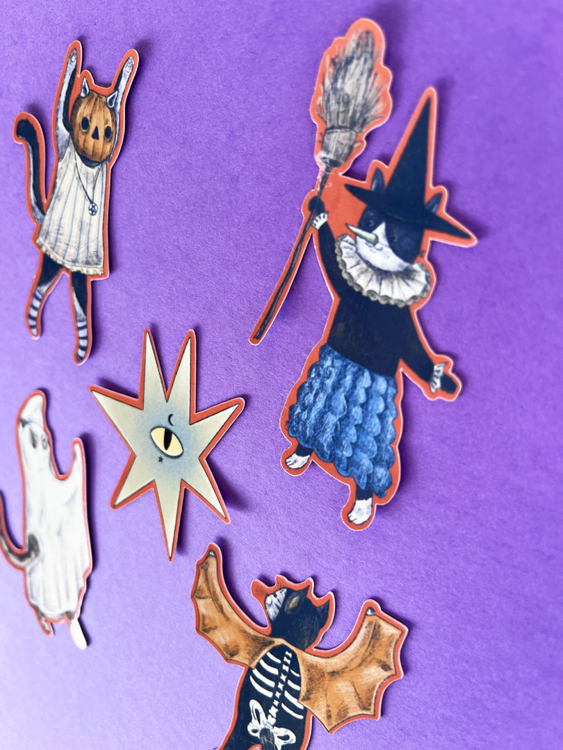 Spooky Cats Stickers