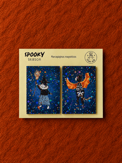 Marcapáginas Brujita y murciélago PACK X2