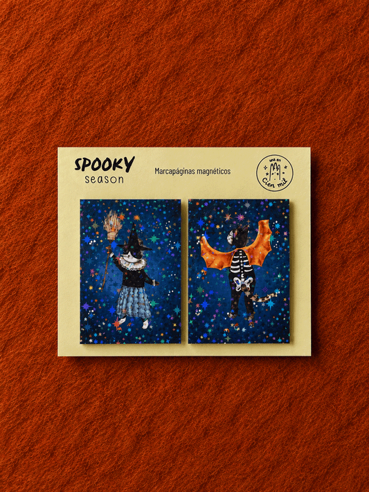 Marcapáginas Brujita y murciélago PACK X2